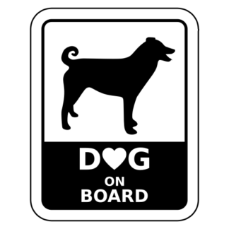 Dog On Board Sticker (Black)